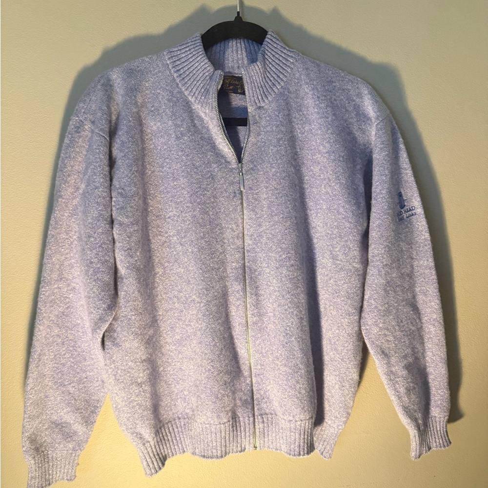 EUC Women's Old Head Golf Links by Peter Scott Zip-Up Wool Cardigan - M